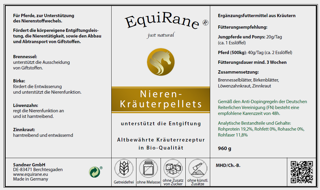 EquiRane® Nieren-Kräuterpellets